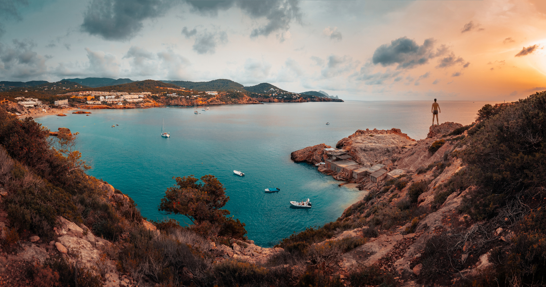 Ibiza cliffs panoramic